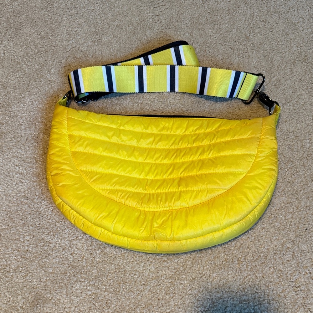 Think Rolyn medium crescent crossbody bag - yellow